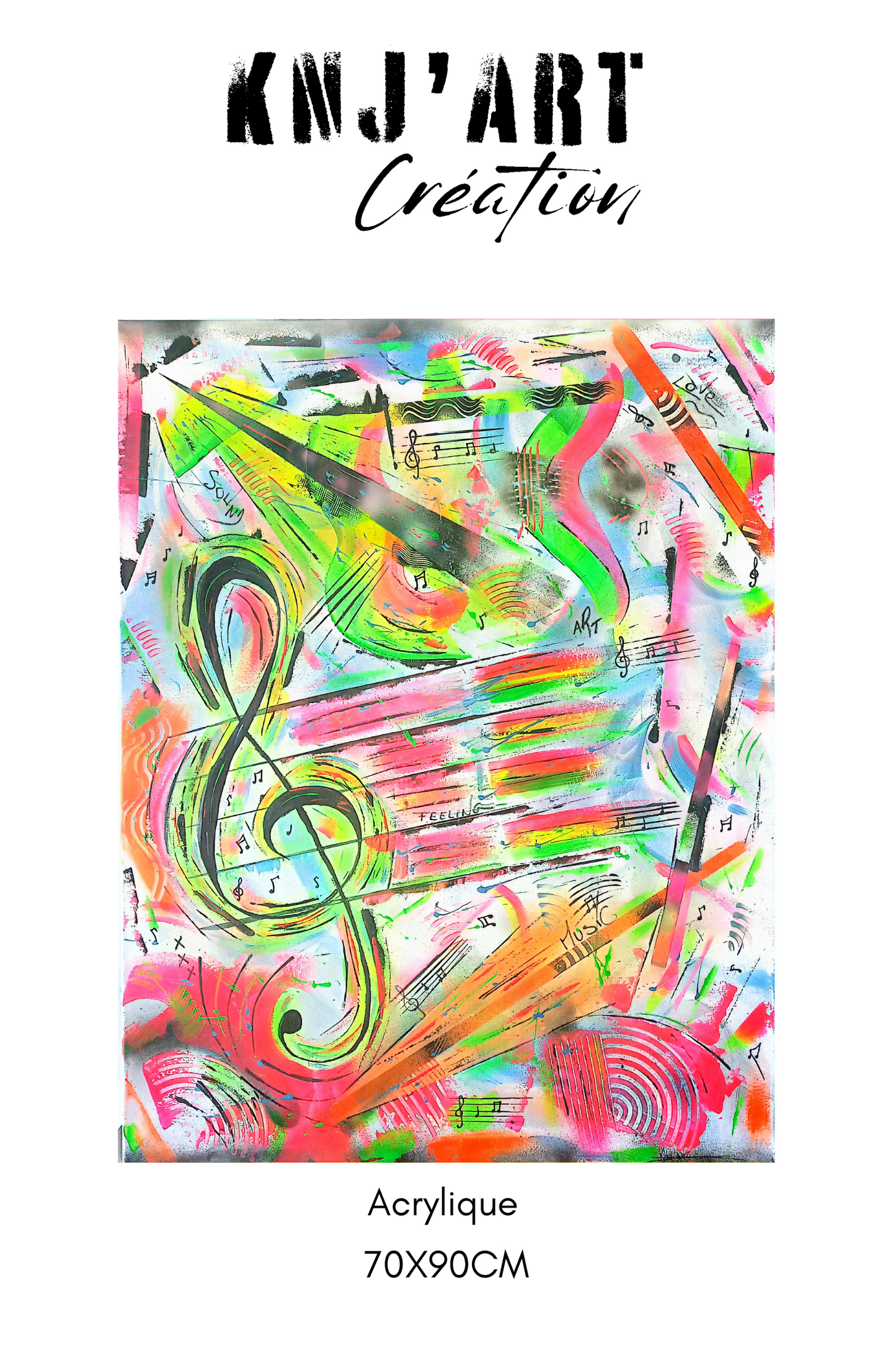 Toile peinture "Street Art musical"